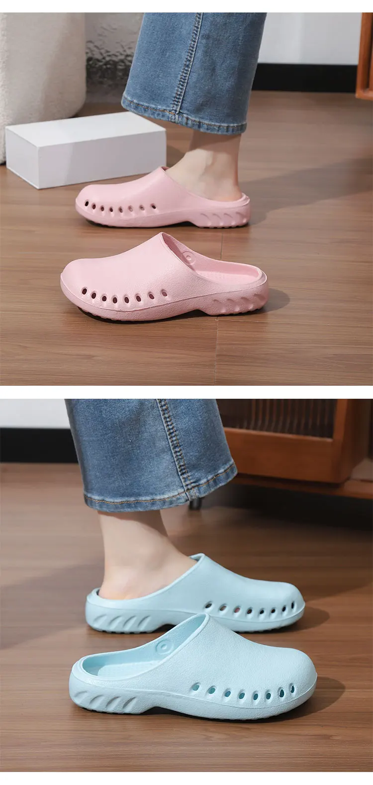 OP-Schuhe, OP-Arbeitsschuhe, verschleißfeste, geschlossene Schuhe mit weicher Sohle, Arzt- und Krankenschwesterüberwachungslabor Wo – Detail 8