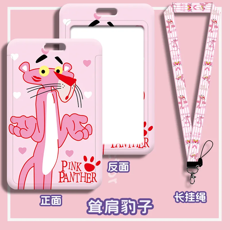 Tempat Kartu Gantung Disney Pink Panther Lucu, Gantungan Kunci Kartun, Tempat Kartu Identitas, Kartu Kredit, Kartu Bus, Kartu Pelajar, Set Hadiah