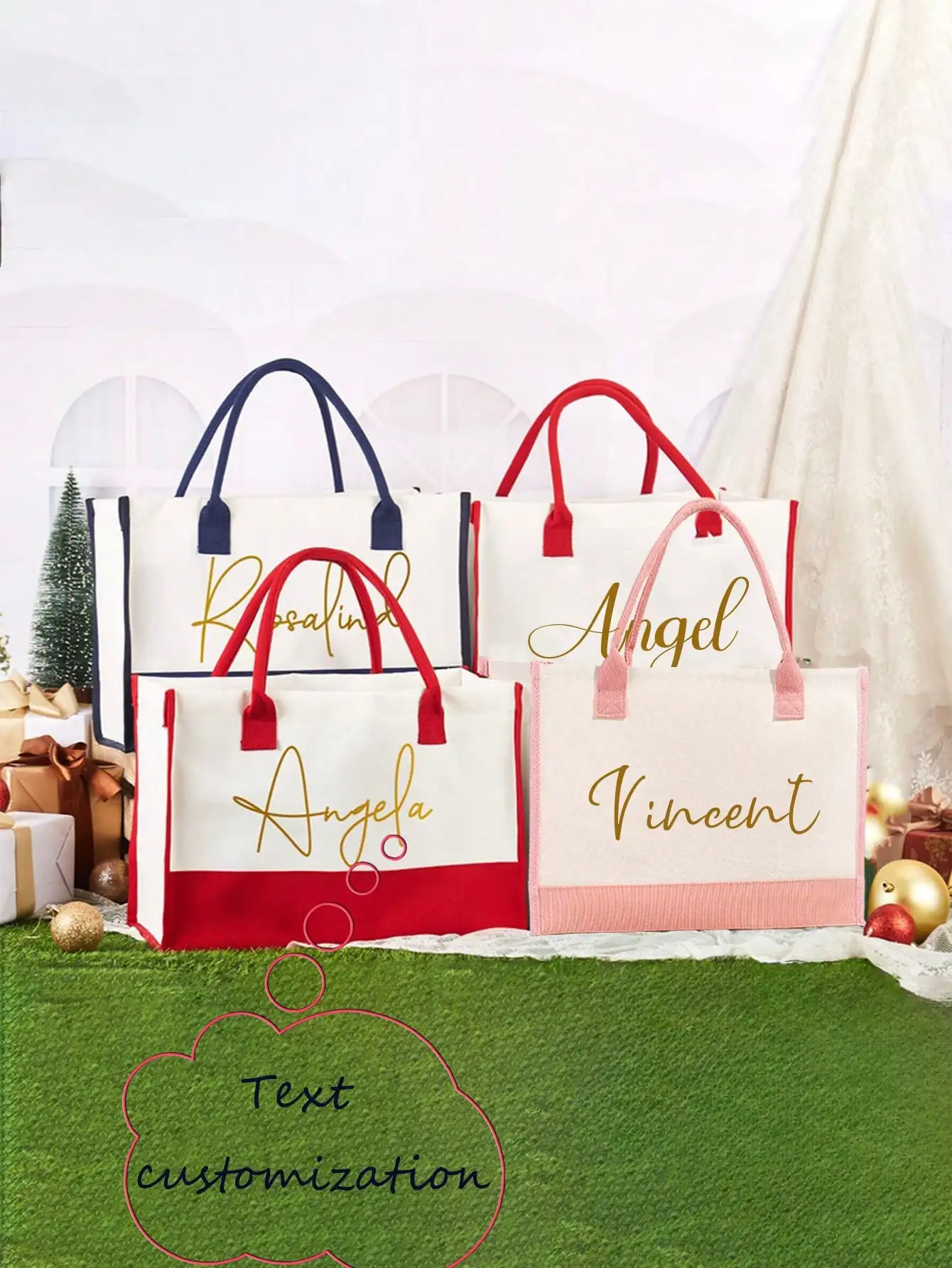 

Холщовая сумка-тоут с индивидуальным дизайном — легкая водонепроницаемая сумка через плечо для женщин, для подарков, шопинга и путешествий