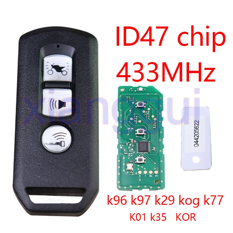 

K96 K97 K29 Kog K77 K01 K35 KOR Motorcycle Remote Key Shell Case for Honda K35V3 ADV SH 150 Forza 750 300 125 PCX150 2017-2019