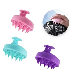 Silicone Shampoo Brush Head Scalp Massage Comb Hair Washing Comb Body Massage Brush Bath Shower Brush Salon Hairdressing Tool