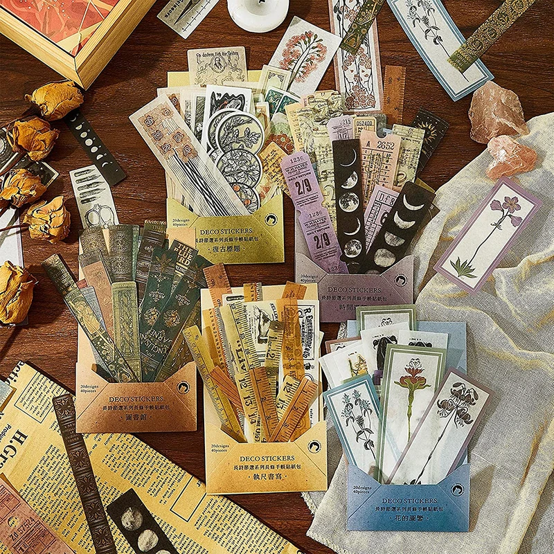 빈티지 천문학 스티커 저널링 천체 와시 스티커 세트, 빈티지 스크랩북 스티커 이페메라 행성 공간, 240 피스