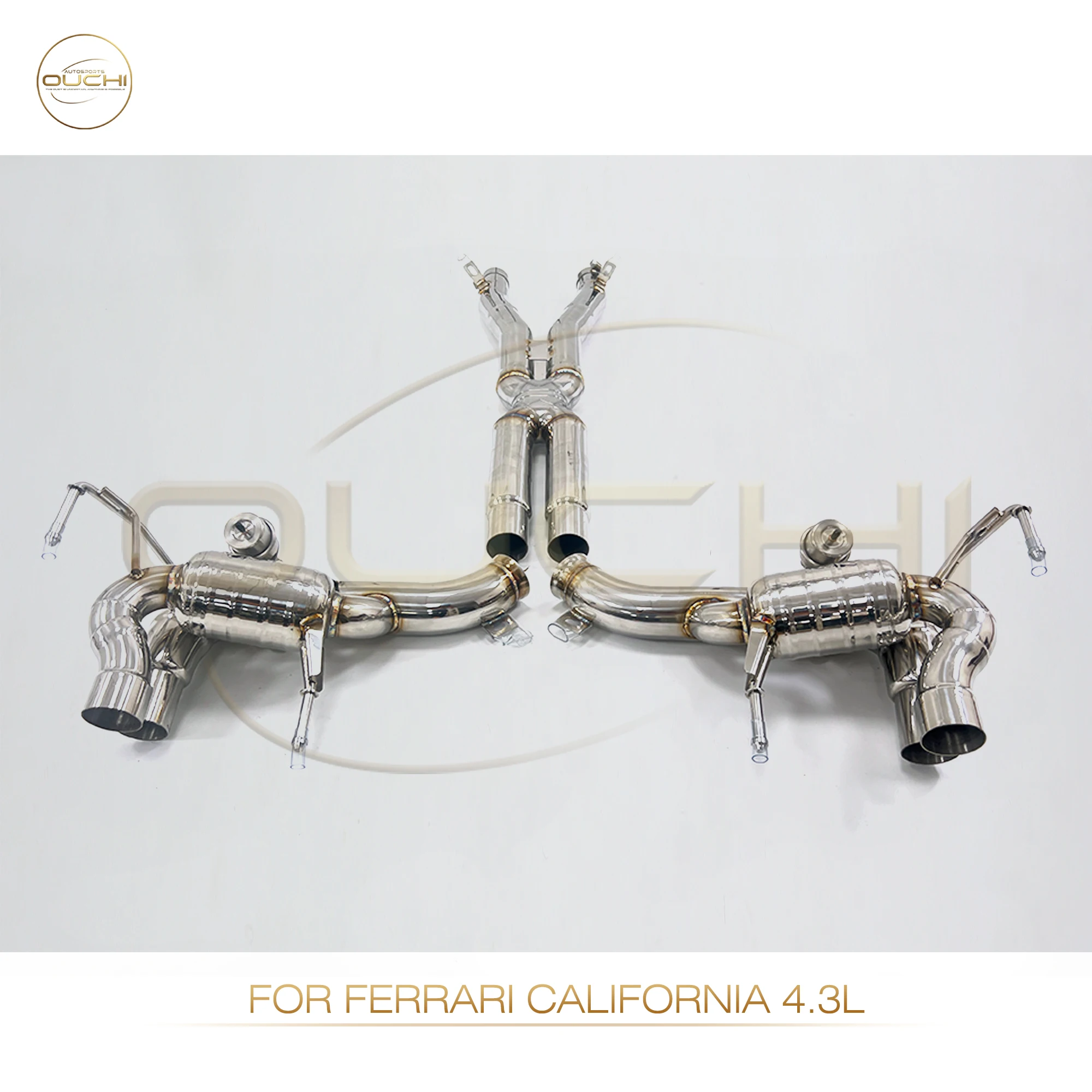

OUCHI Factory Direct Sales Catback for Ferrari California 4.3L SS304 Exhaust With Vacuum Valve X-pipe Auto Parts