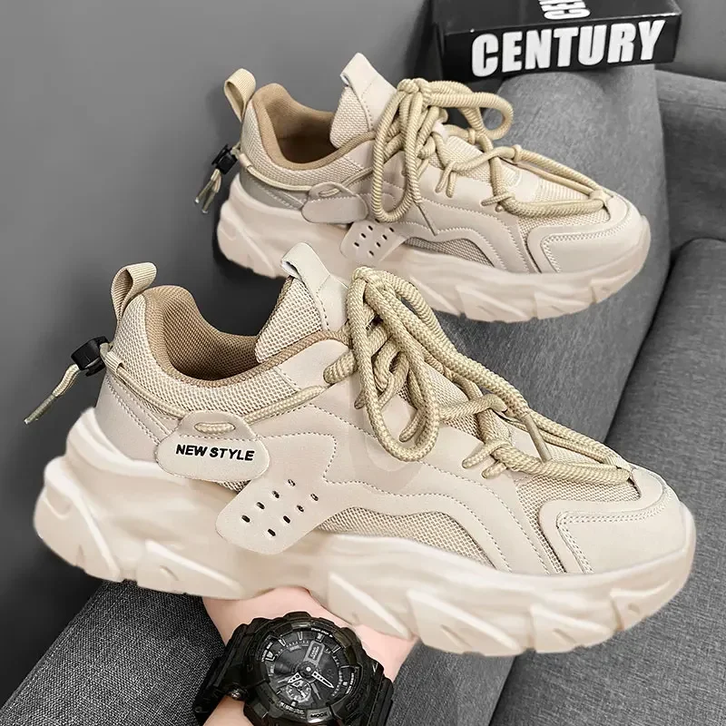 Men's Shoe Breathable Thick Soled Casual Sneakers Outdoor Running Four Seasons New Tennis Men Soft Soles Comfort Male Sneakers image 5