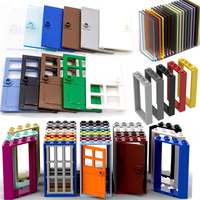 1x4x6 door frame smart windows 10pcs 60596 60616 60803 57894 60623 60621 92589 MOC parts house building block model accessories