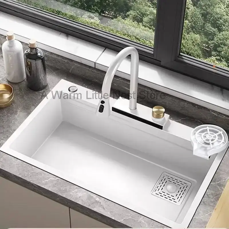 

Japanese Stainless Steel Kitchen Sinks for Cafe Scratch-resistant Cup Washer Sink Multi-functional Kitchen Sink for Home