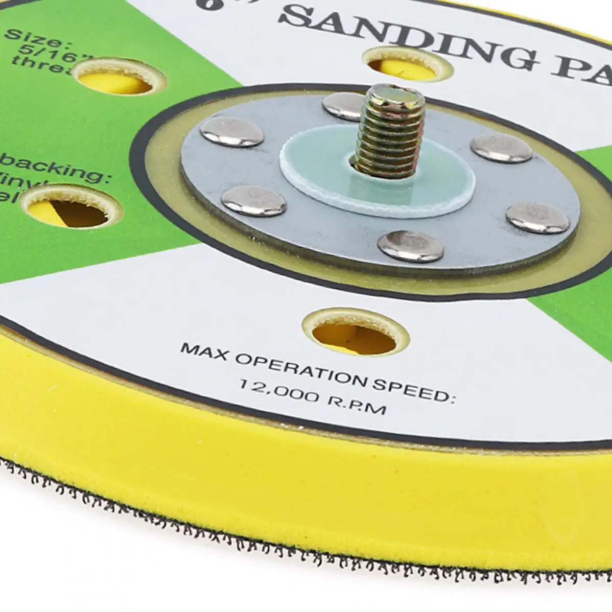 Tampone abrasivo a 9 fori da 6 pollici con supporto per levigatrice autoadesiva per levigatrice pneumatica s
