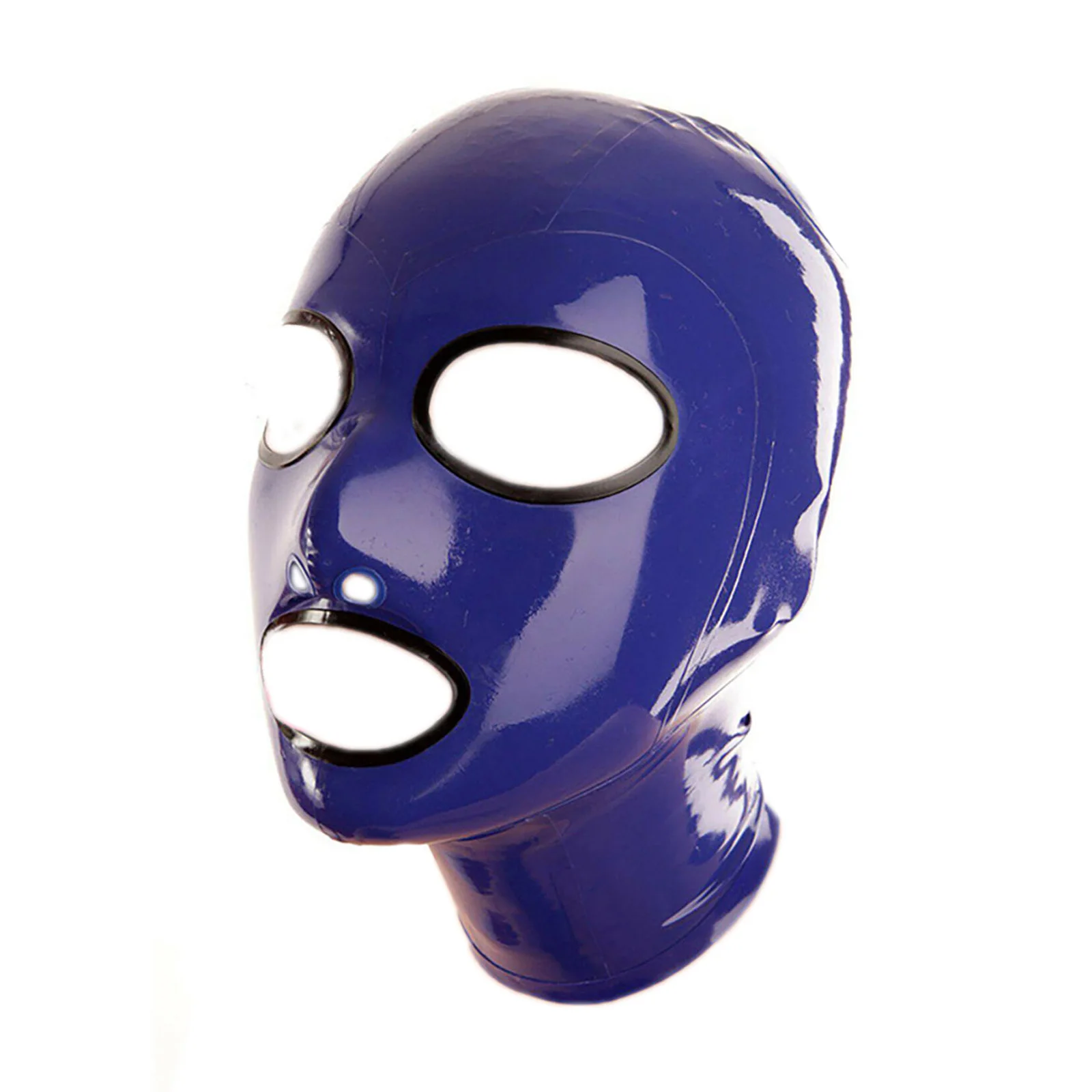 MONNIK Latex Rubber Unisex Mask Hood Open Eyes and Mouth with Rear Zipper Handmade for Party Bodysuits
