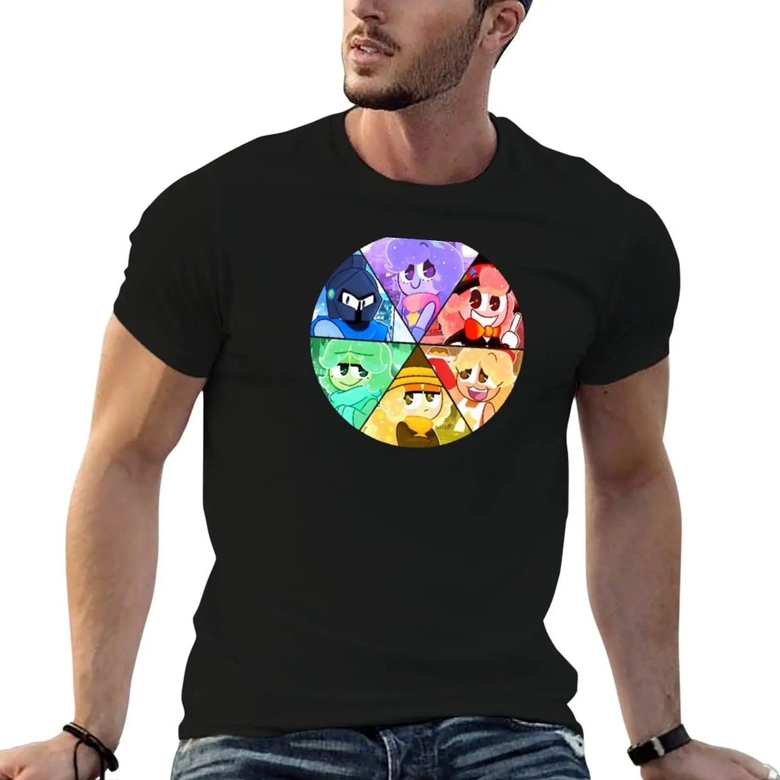 The Heroic Six Main Characters! T-Shirt vintage anime shirt anime blacks mens tall t shirts