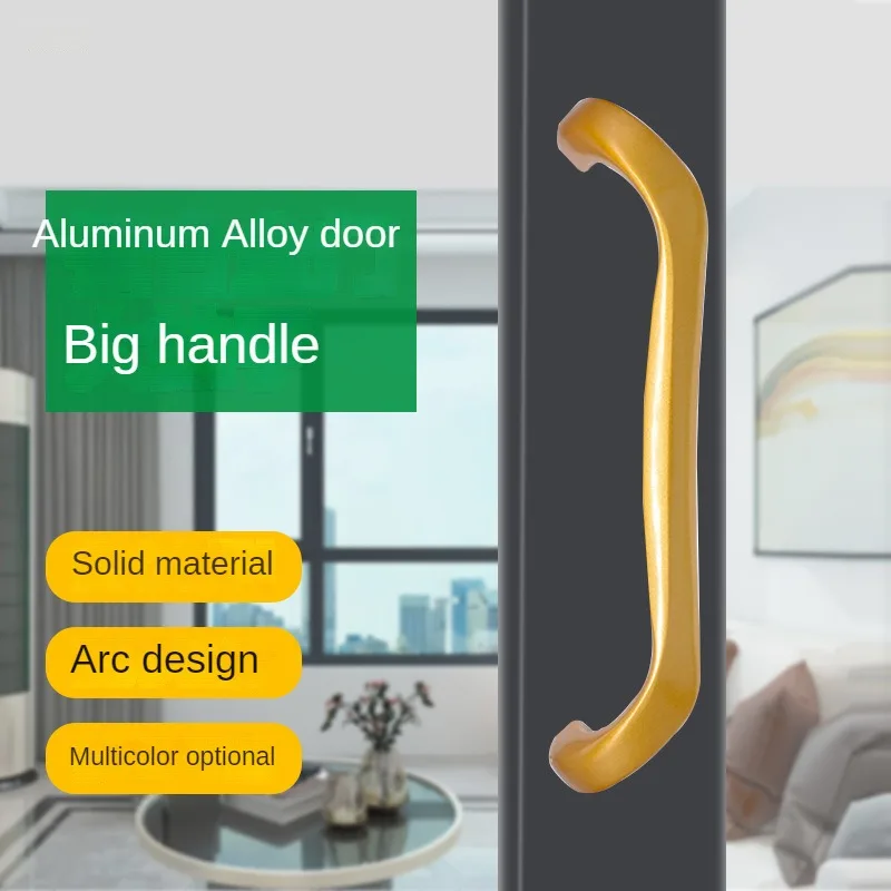 

Aluminum Alloy Glass Door Handle Square Tube Double Bent Moving Doors Pull Handles Shower Door Bathroom Hardware Set