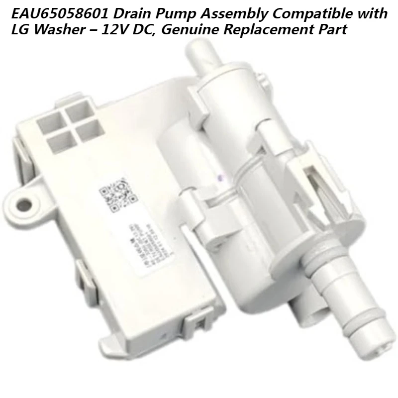 

EAU65058601 Drain Pump Assembly Compatible with LG Washer – 12V DC, Genuine Replacement Part