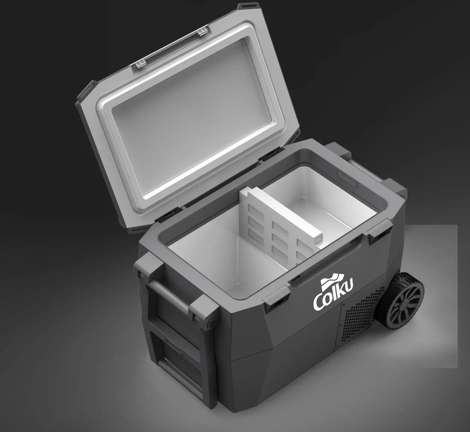 High performance 12v mobile freezer box 44L car compressor fridge with wheel for vehicle camping  refrigerator frozen box