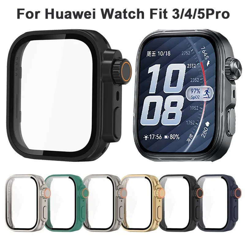 For Huawei Watch Fit 5 Pro Case Tempered Glass Screen Protector Change To Ultra Cover For Huawei Fit5 Fit5Pro Fit4 Fit4Pro Fit3