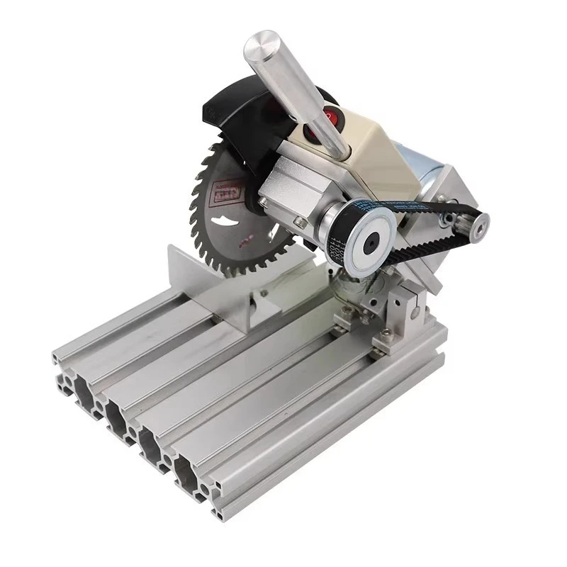 4 Inch Mini Table Saw, Aluminum Alloy DIY Micro Cutting Machine for Wood Plastic Aluminum Copper Stainless Steel Compact
