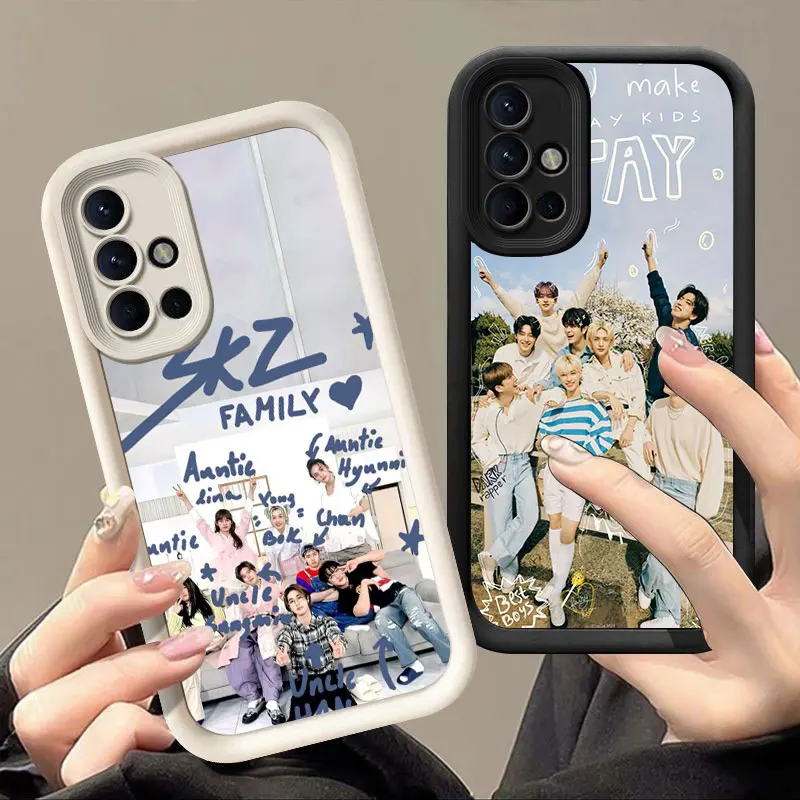 Kpop Stray Kids Phone Case For Samsung Note 20 Ultra A03 Core A04 A05 S A01 A06 A20 A30 A50 M12 M13 M15 M34 5G M51