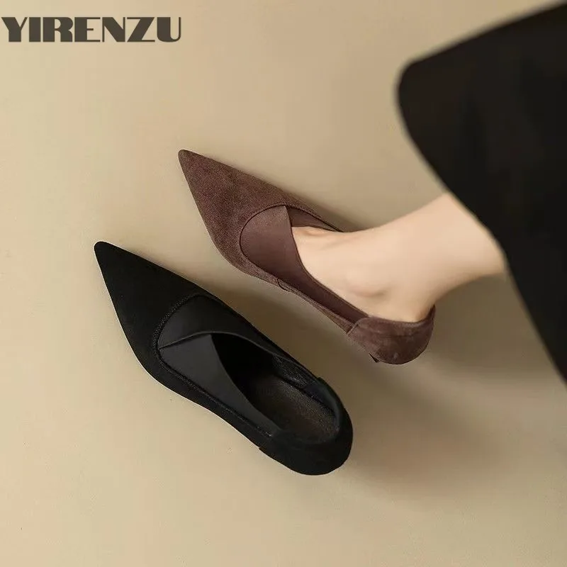 Women Pointed Toe Stilettos Shoes Suede Loafers Winter Designer 2025 Trend New Sexy Elegant Party Dress Pumps Zapatillas Mujer