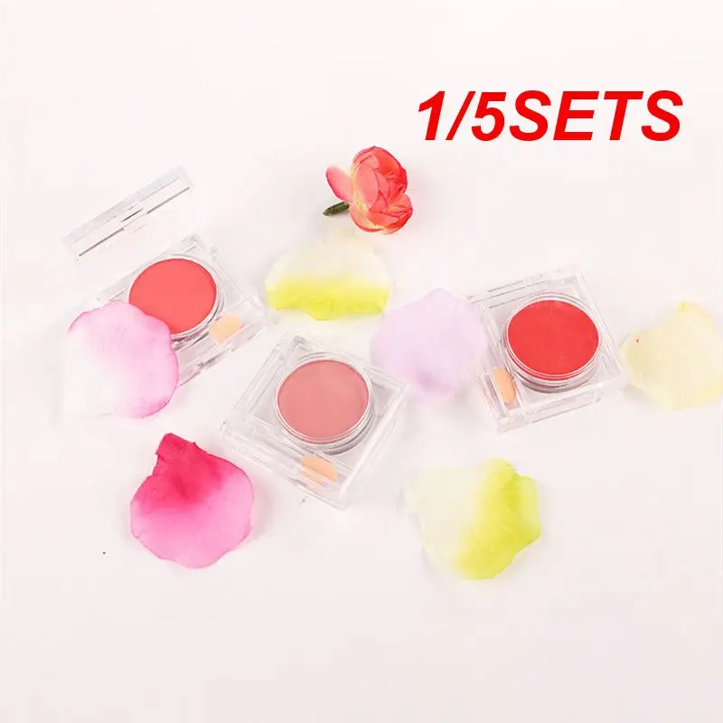 1/5 SETS Rouge und zarte Reparatur, kleine und tragbare dreidimensionale Gesichtsreparatur, Face Fit Rouge, natürliche Studenten