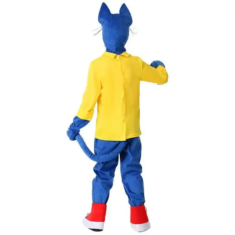 COS Adult Children Luxury Halloween Children's Day Stage Performance Picture Book Story Character Pete Cat Costume Suitable for