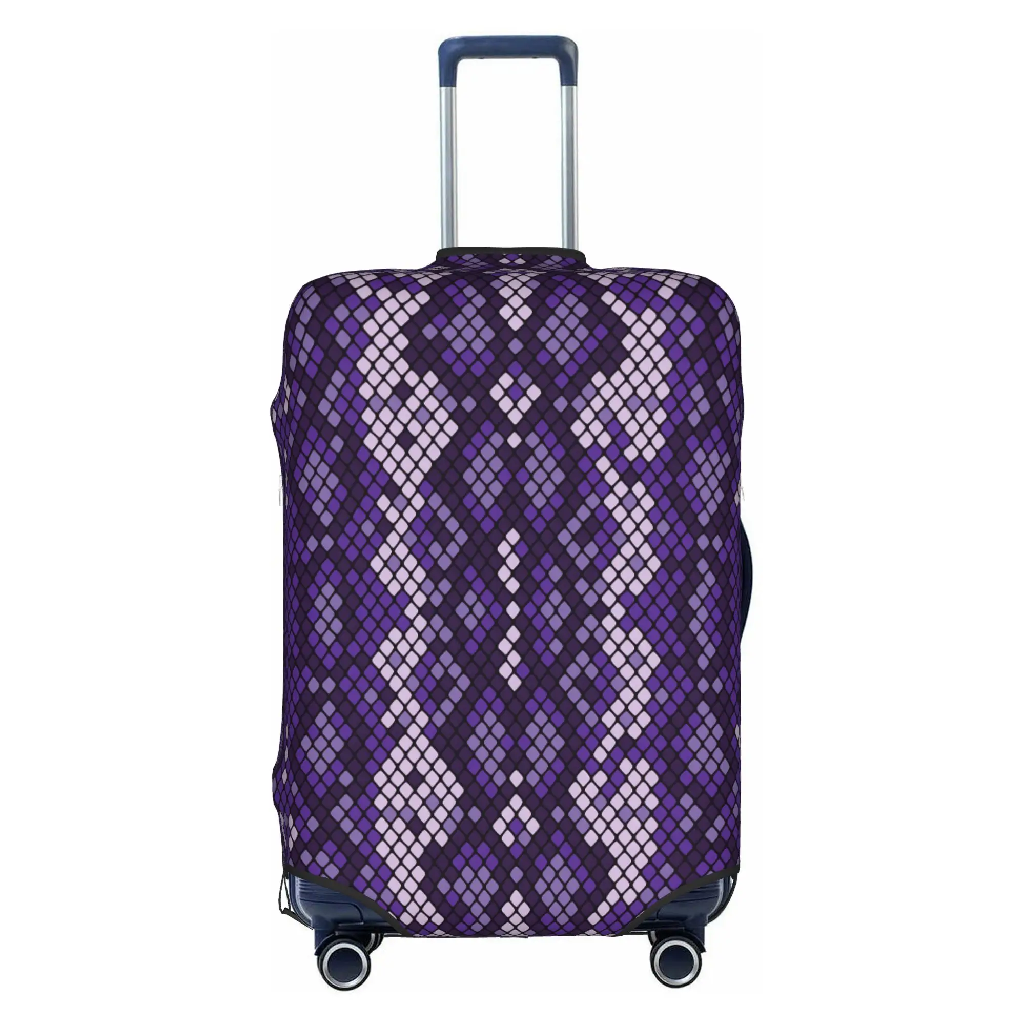 Snake Boa Skin Animal  Suitcase Cover Dust Proof Purple Light Purple  Luggage Covers Protector for 18-32 inch
