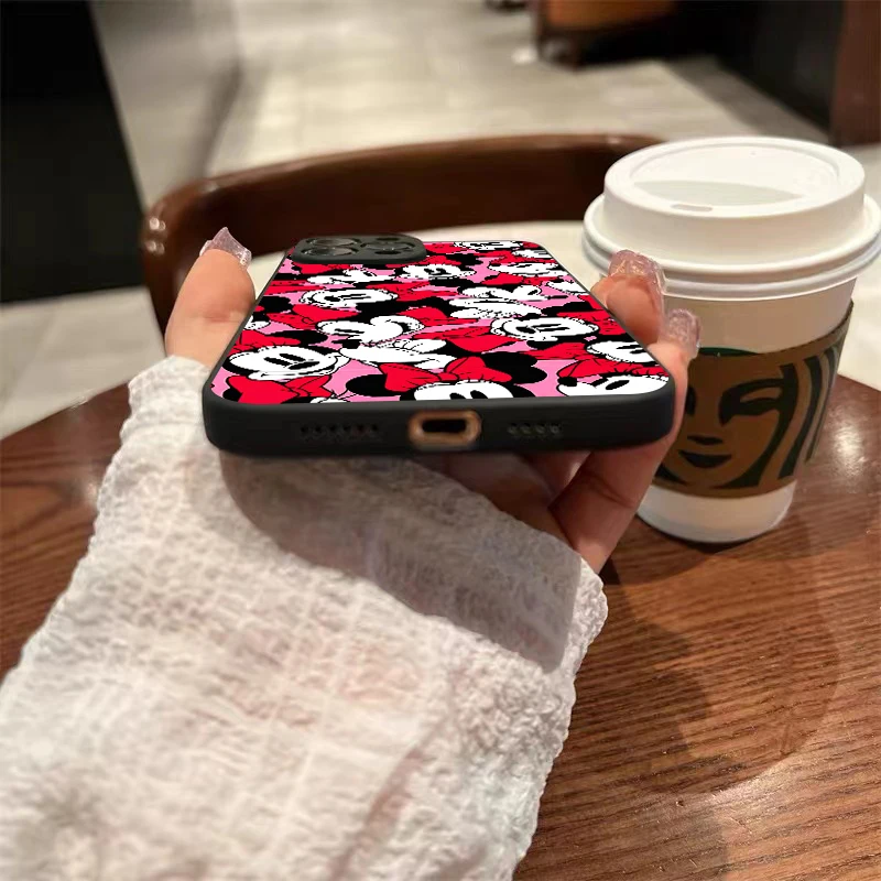 Mickey Minnie Disney For Xiaomi Redmi Note 13 12 11 11S 11T 10 10S 10T 9 8 Pro Plus Phone Case Soft Liquid Silicone Cover Funda