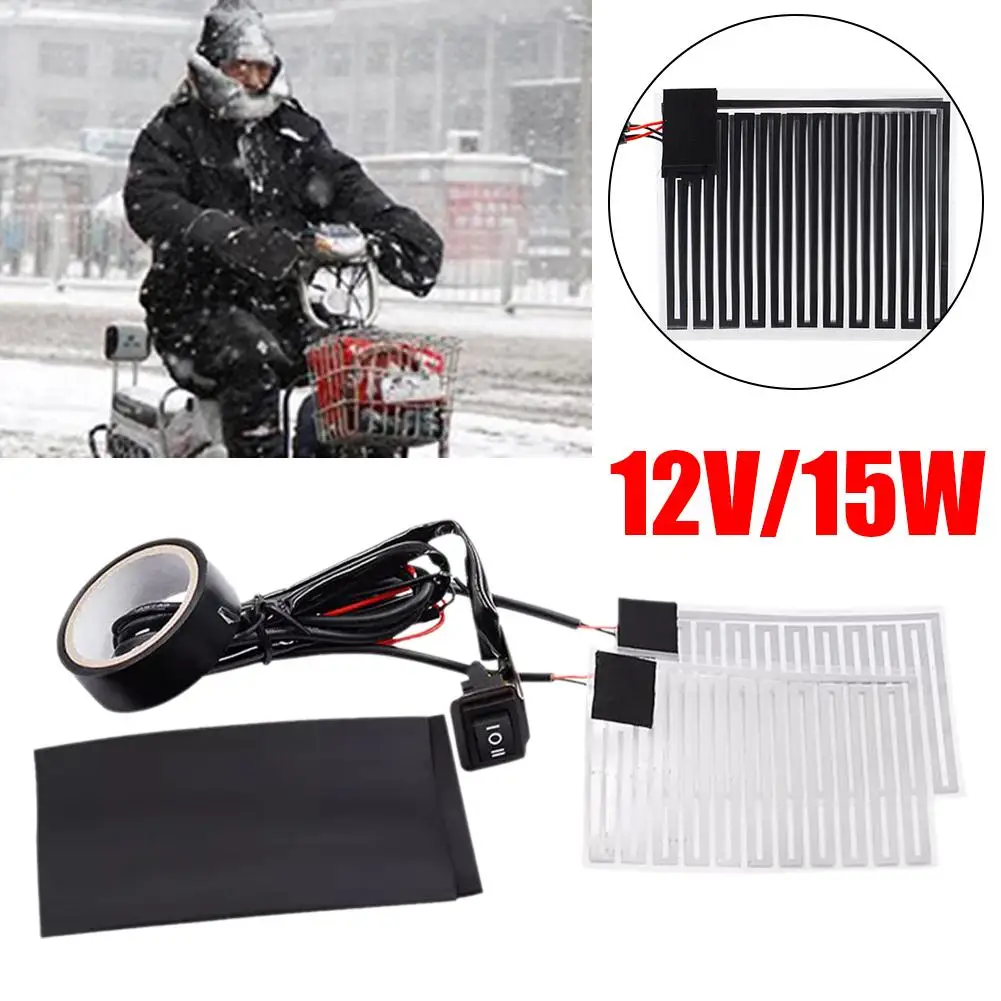 12V Motorcycle Heated Handles Grips ATV Snowmobile Handlebar Heater Warmer Kit For Suzuki Yamaha Heated Steering Wheel Univ L4J6