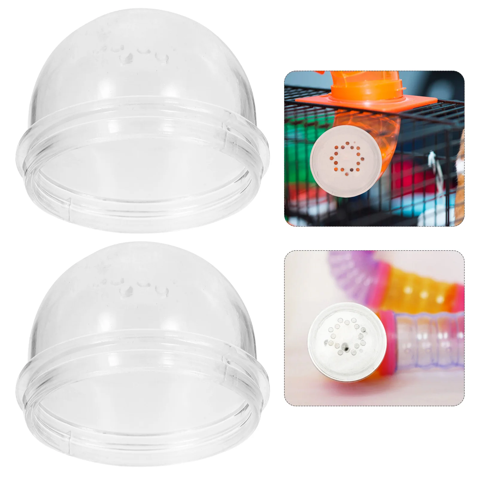 

3 Pcs Pet External Rodent Bin Blockers Kit Hamster Cage Hole Cap Tube