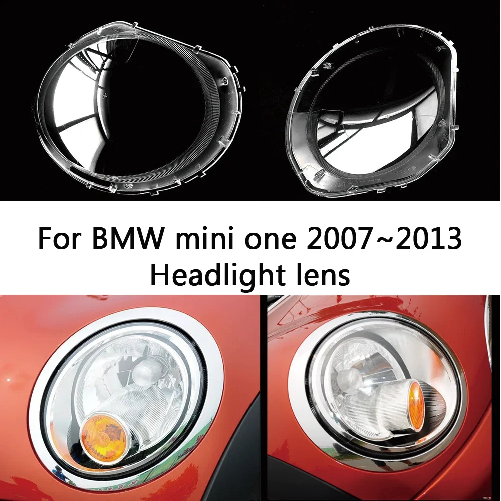 

HTTCY For BMW mini R55 R56 2007~2013 front Car Headlight Cover Lens Shell Lampcover Lampshade Headlamp Light mask