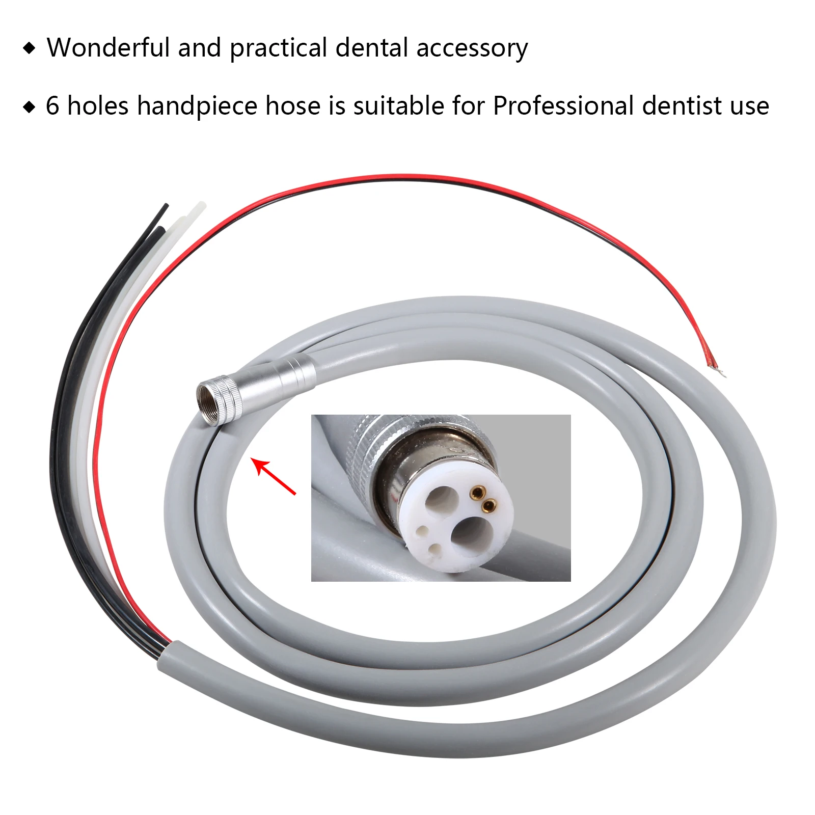 High Quality! den tal Silicone Tubing Hose Tube Connector for High Low speed Handpiece 6Hole T6