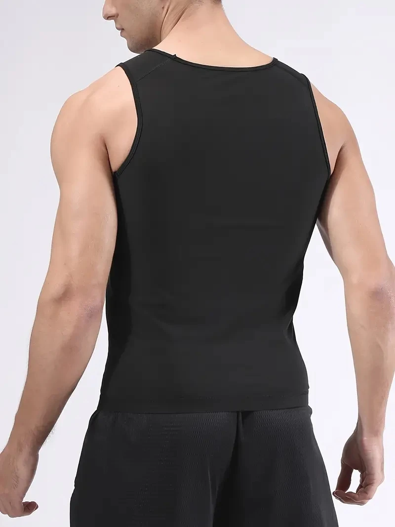 Camiseta de traje de Sauna para hombre, chaleco de compresión de sudor que captura el calor, Top moldeador, entrenador de cintura moldeador versátil