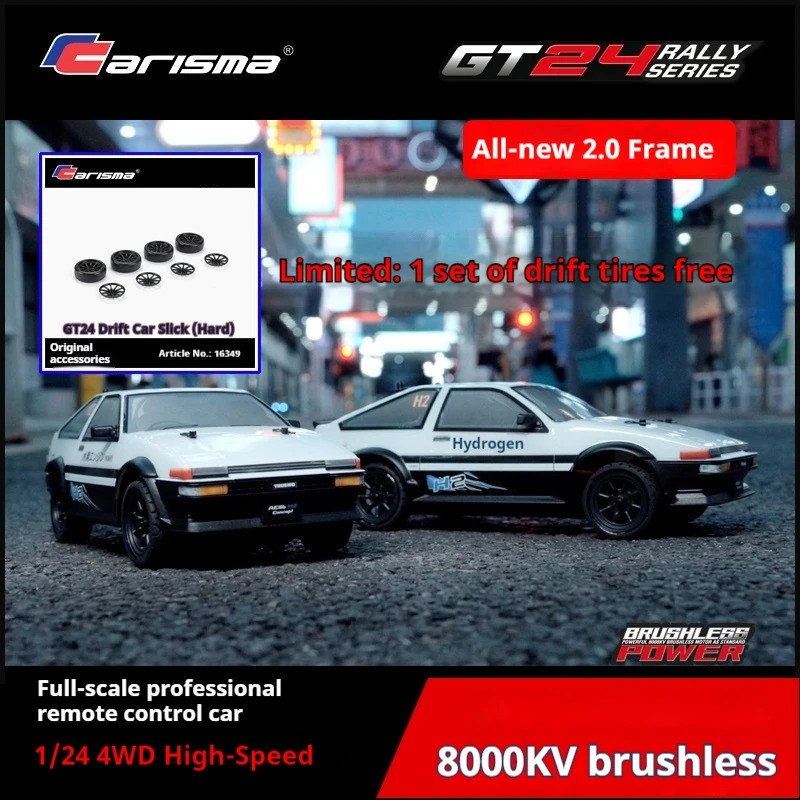 

Carisma 1/24 Professional Rc High-Speed Remote Control Car Ae86 Model Four-Wheel Drive Mosquito Car Drift Simulation Car