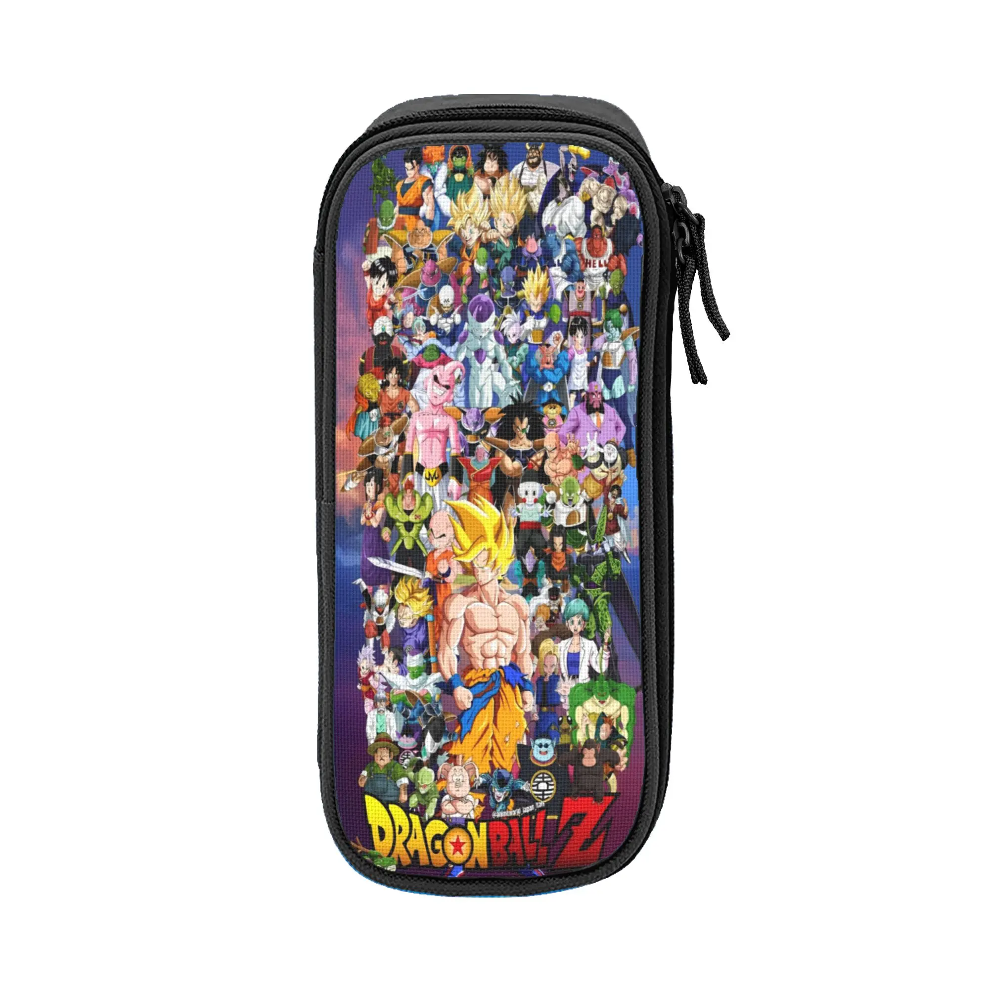 Large-capacity Pencil Pouch DBZ dragonballz d-dragon-ball-l Office Supplies Double Layer Pen Case Girl Make Up Bag