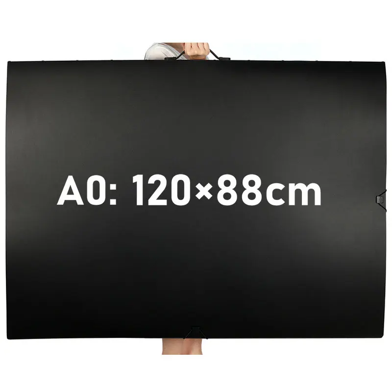 Classeur transparent A0 avec protecteur de feuille, grand portefeuille pour affiche, fichier, papier à dessin d'art