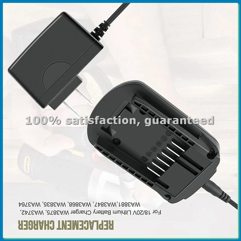 

Зарядное устройство WA3732, зарядное устройство WA3742 для литиевых аккумуляторов 20В (WA3578, WA3525, WA3520, WA3575) (вилка стандарта США)-ABWO