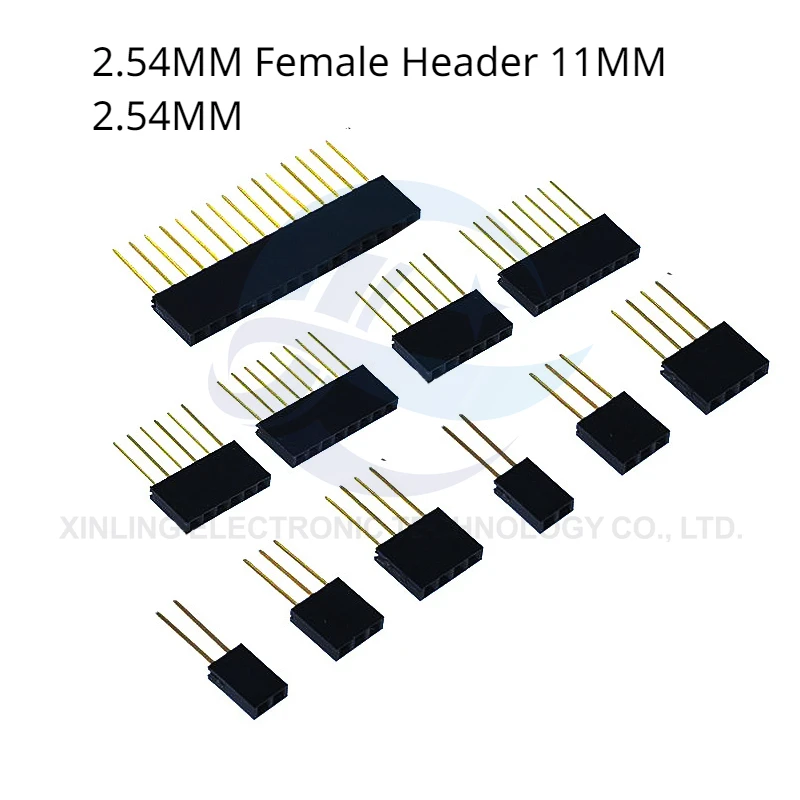 10pcs 1X2/3/4/6/8/10/15 Pin 2.54MM Stackable Long Legs Femal Header For Arduino Shield Stlxy