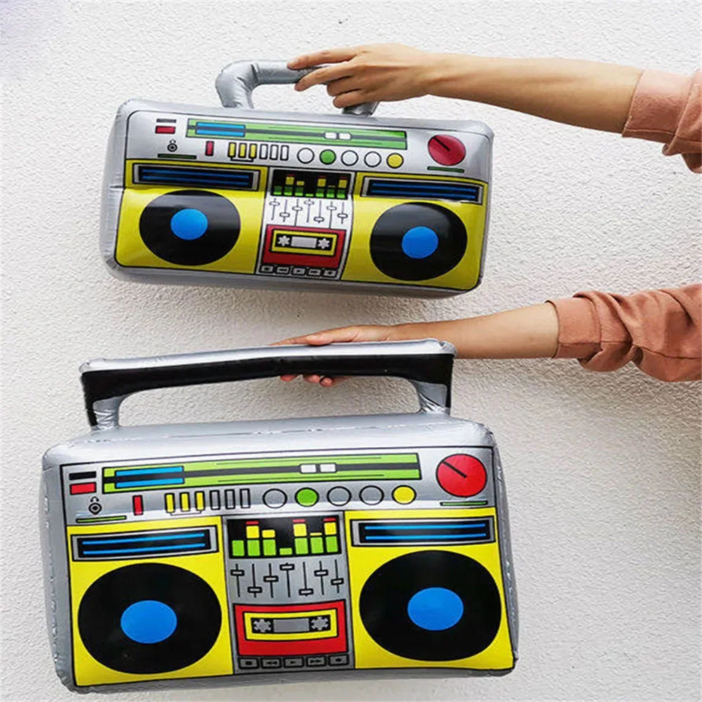 

Inflatable Radio Boombox Inflatable Microphones 80s 90s Theme Party Decorations Props Hip Hop Theme Disco Birthday Party