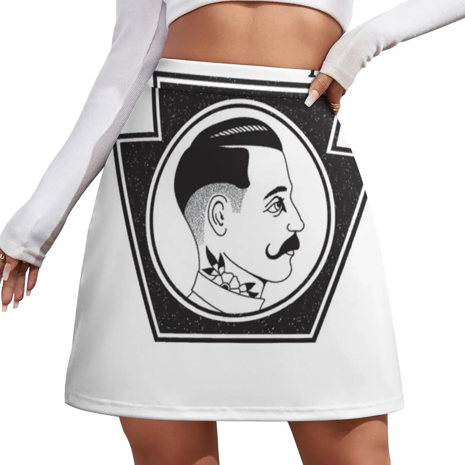 

The barber shop Mini Skirt summer skirts Woman clothing