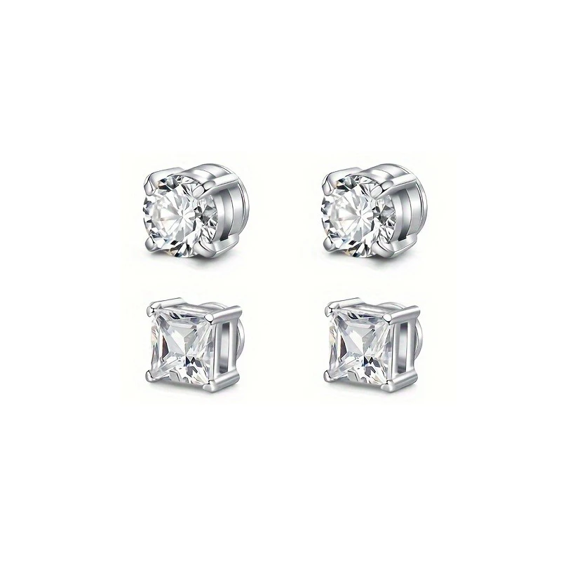 Set magnetischer Herrenohrringe ohne Stanzen von Ohrclips, personalisierte Damenohrstecker aus Edelstahl im Punk-Stil