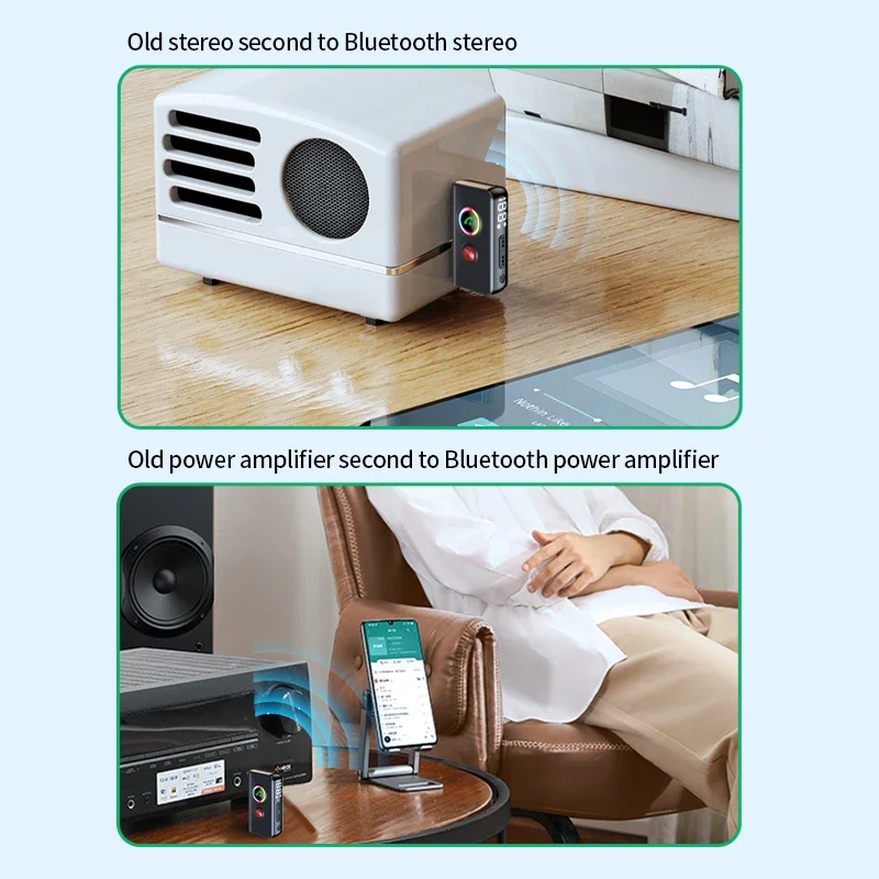 2 в 1 Bluetooth 5,4 аудиоприемник-передатчик AUX беспроводной аудиоадаптер громкой связи разъем 3,5 мм для автомобильных наушников ТВ колонки