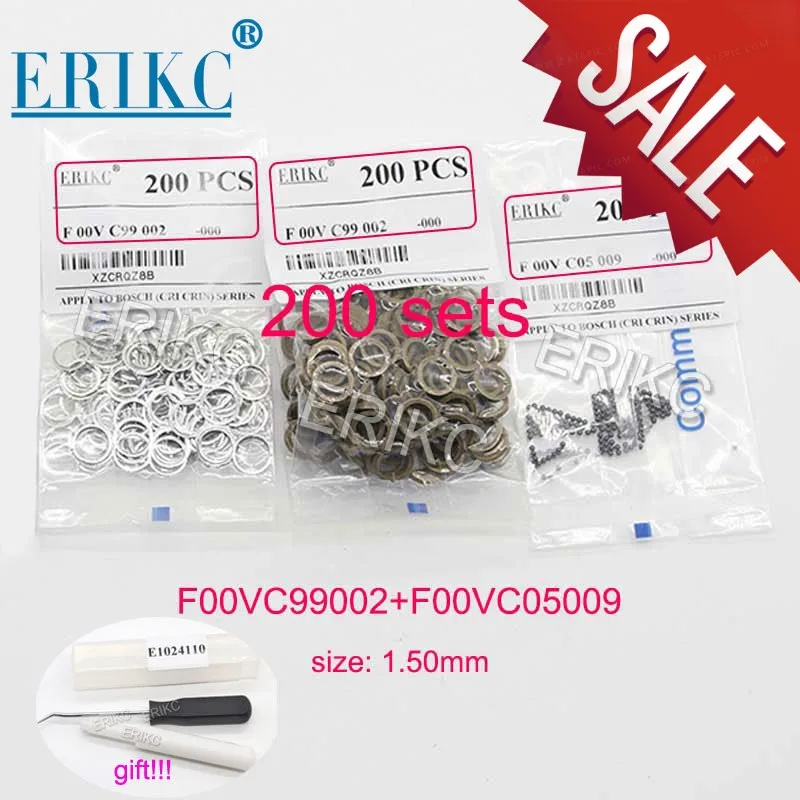 Repair Kit Gasket F00VC99002 1.34mm Steel Ball F00VC05001 1.5mm Ceramic Ball F00VC05009 F00VC05008 F00RJ02177 for BOSCH