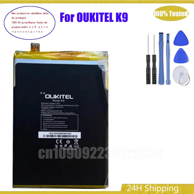 for OUKITEL K9 battery 6000mAh High capacity new production date for OUKITEL K9 battery + Free tools