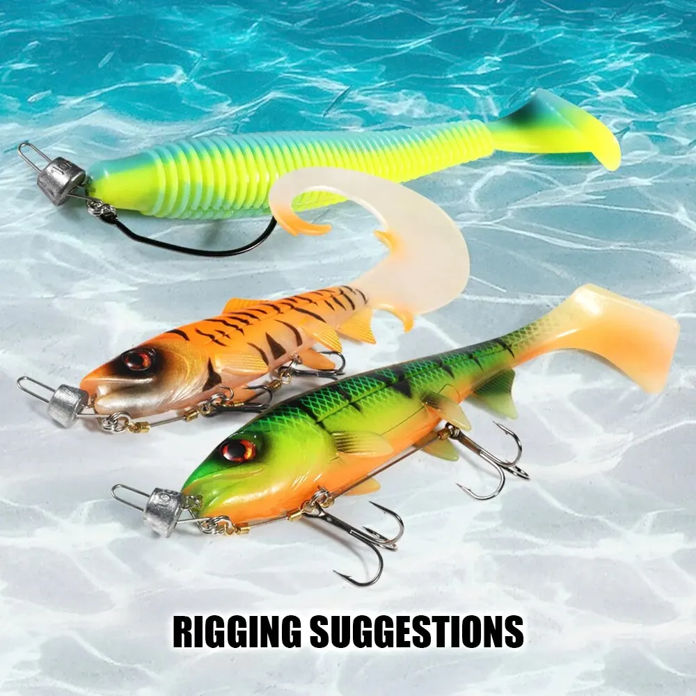 Spinpoler Multi Depth Shallow Screw Pike None Rotation System 5g 10g 15g 20g Lead Softbait Curltail Rig Fishing Gear Accessories view 6