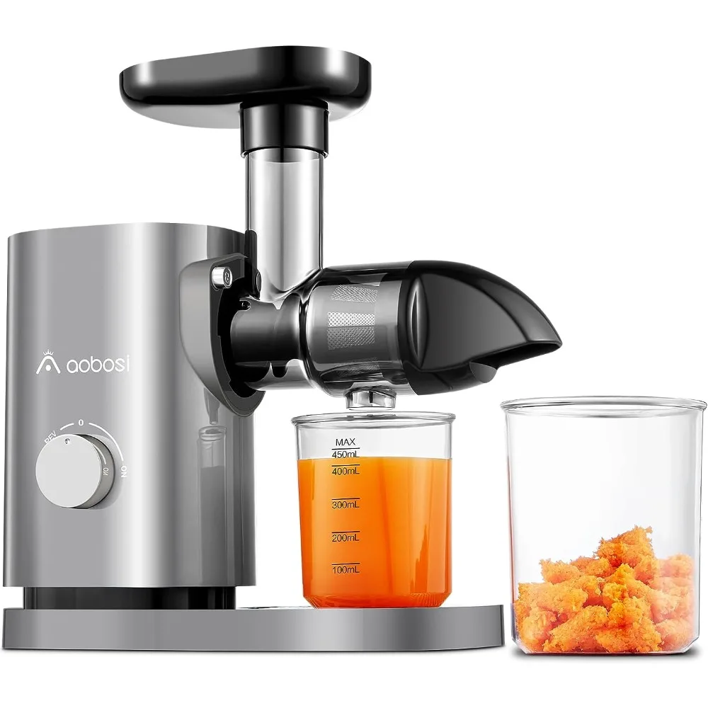 

2023 New AAOBOSI Slow Masticating Juicer for Fruit and Vegetable, with Reverse Function- Delicate Crushing Without Filtering