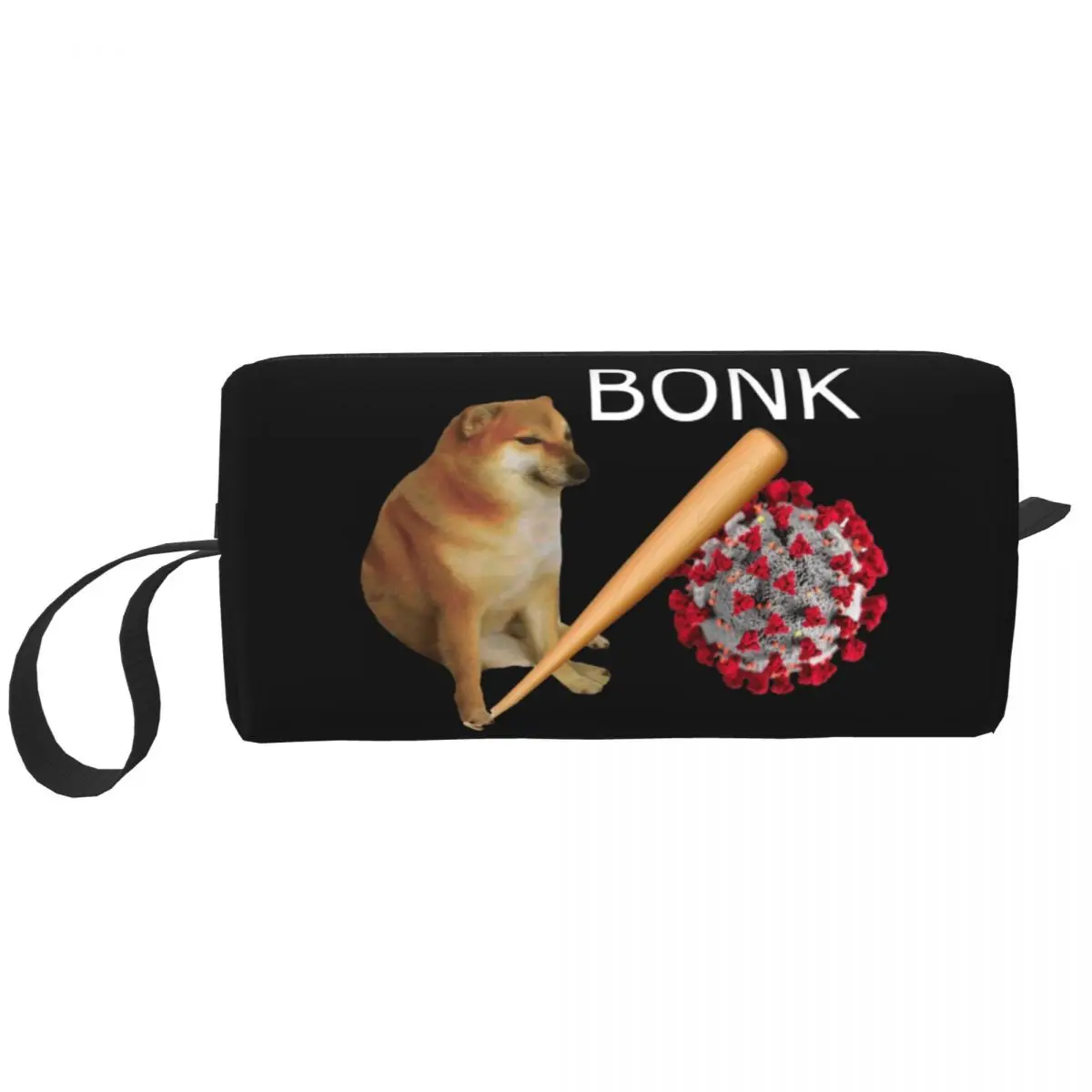 Fashion Cheems Virums Bonk Travel Toiletry Bag Women Shiba Inu Dog Meme Cosmetic Makeup Organizer Beauty Storage Dopp Kit