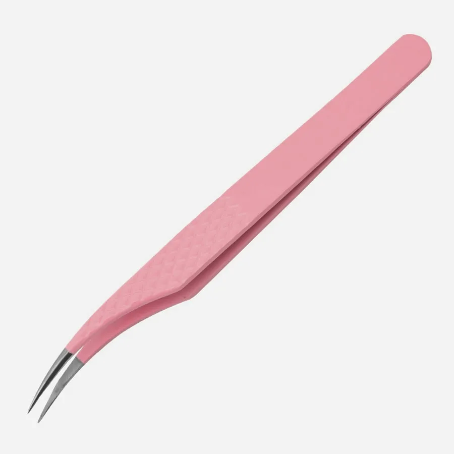 1 st/2/4/6 stks Pincet voor Wimperverlenging Roze Rvs Hoge Precisie Lash Pincet voor Volume Fans Makeup Tools
