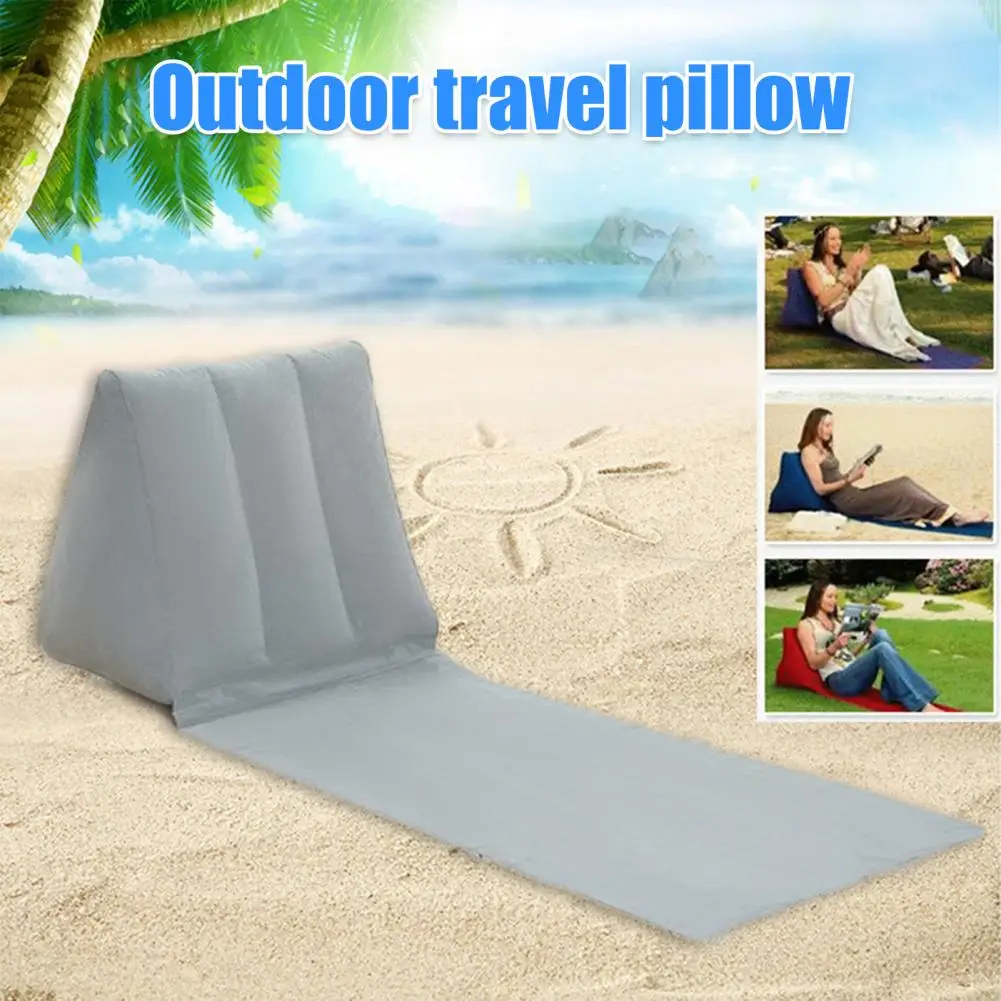 Camping Pillow Triangular Cushion PVC Pillow Folding Inflatable Travel Mattress Beaching Leisure Lounger Back Pillow Cushion