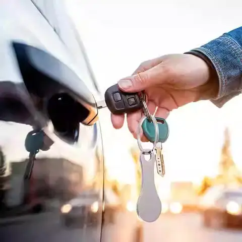 स्टेनलेस स्टील ट्रॉली कार्ट टोकन रिंग्स कीचेन पोर्टेबल क्वार्टर होल्डर कीचेन हटाने योग्य शॉपिंग ट्रॉली टोकन सिक्का कीरिंग 8 best sales शॉपिंग कार्ट टोकन - №4