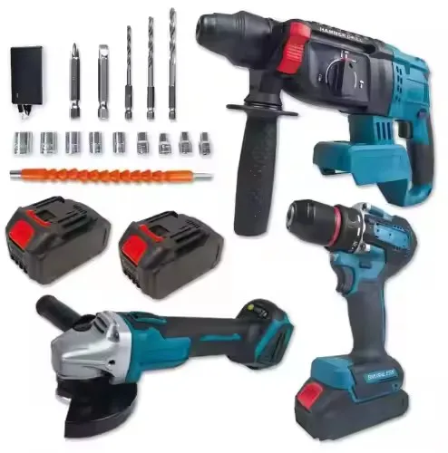 18V Lithium Cordless Mini Rotary Hammer Impact Drill Set Brushless 450W Variable Speed with 4.0Ah Battery and OEM Support