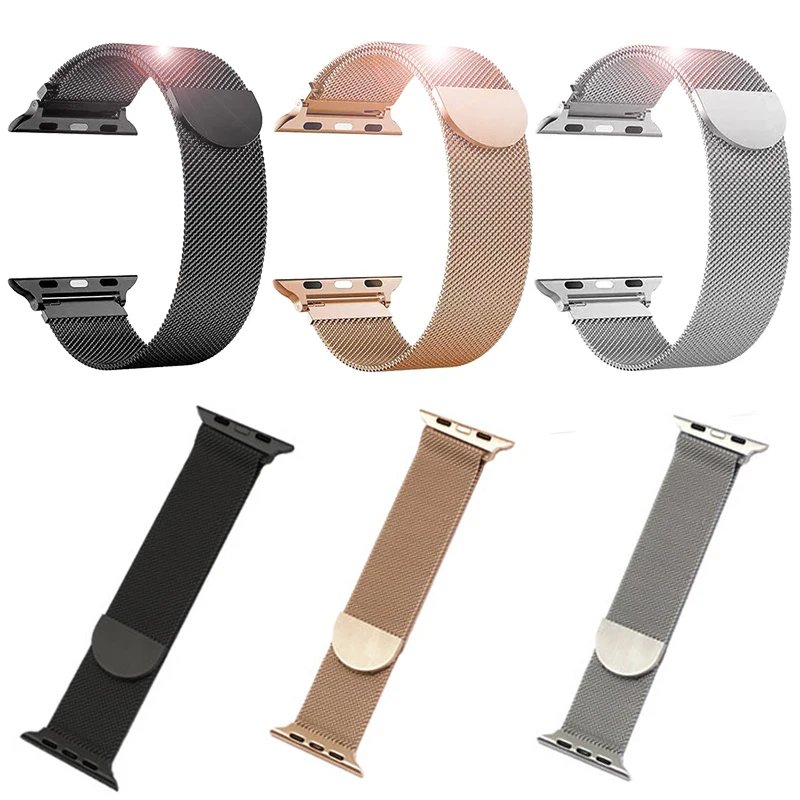 Stainless Steel Milan Mesh Strap For Apple Watch Band 49mm 45mm 44mm 42mm 40mm 38mm For iwatch Serie Ultra Light Women Bracelet