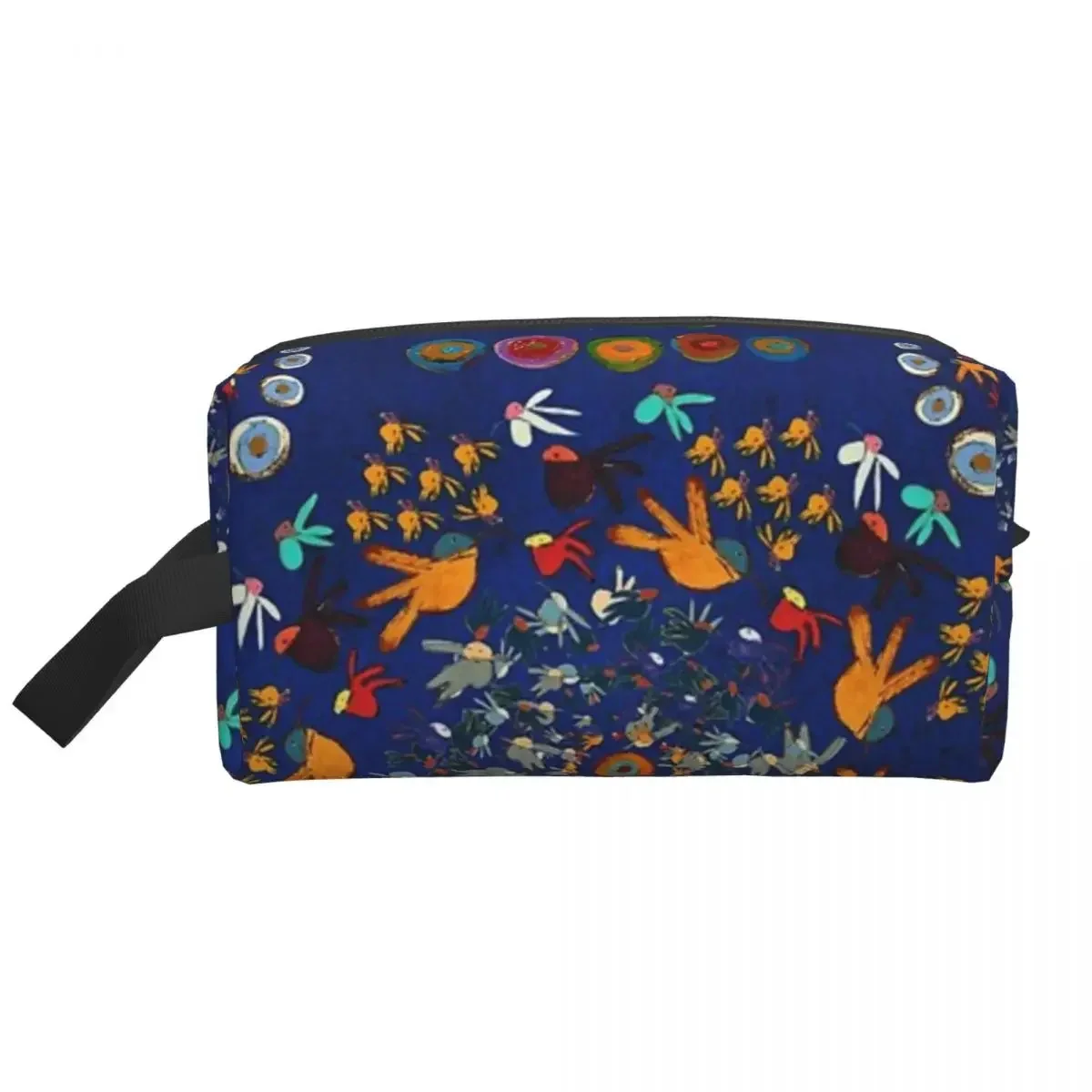 

Hummingbird Mandala On Cobalt Makeup Bag for Women Travel Cosmetic Organizer Storage Toiletry Bags