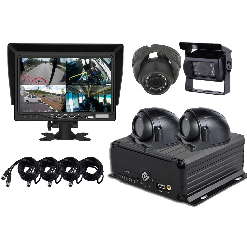 high quality 4 Channel 1080P AHD Car DVR Vehicle CCTV MDVR 2TB HDD Recording Truck/Taxi/Bus Camera System Mobile DVR Kits